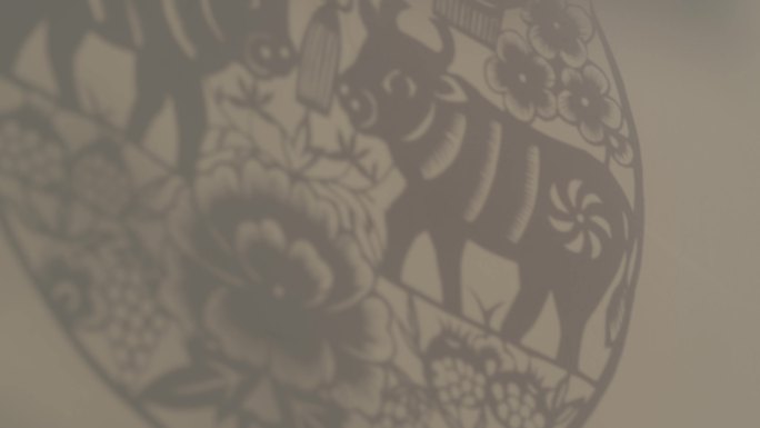 非遗剪纸光影 剪影