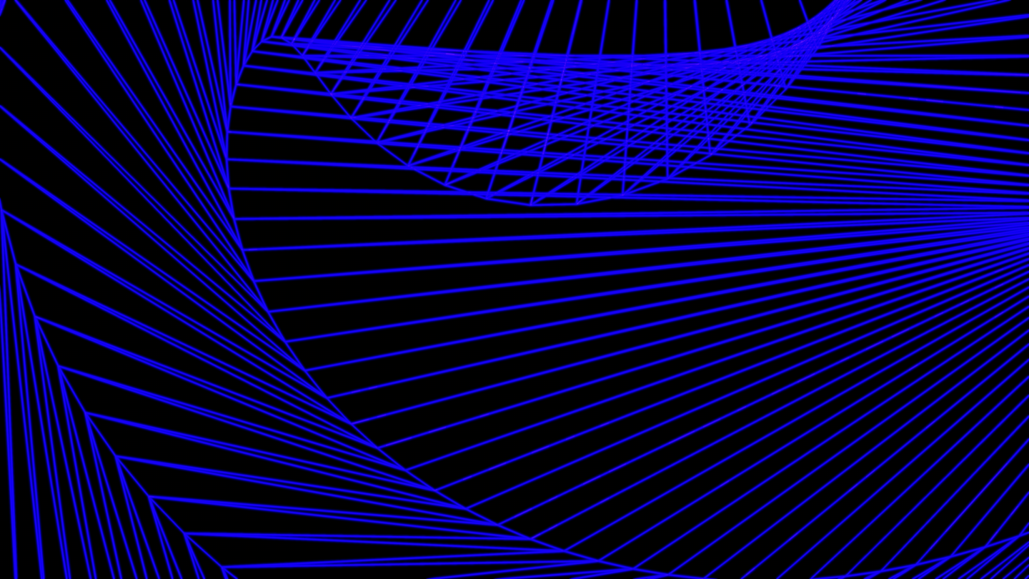 带通道 蓝色几何线条 变换网格