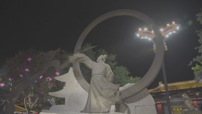 陕西西安大唐不夜城雕塑群 石像 人物雕塑