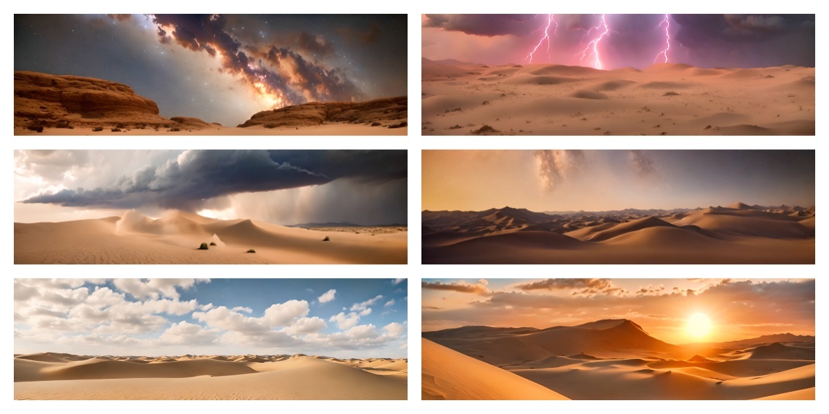 沙漠风光沙漠夕阳沙漠星空沙漠风云变幻