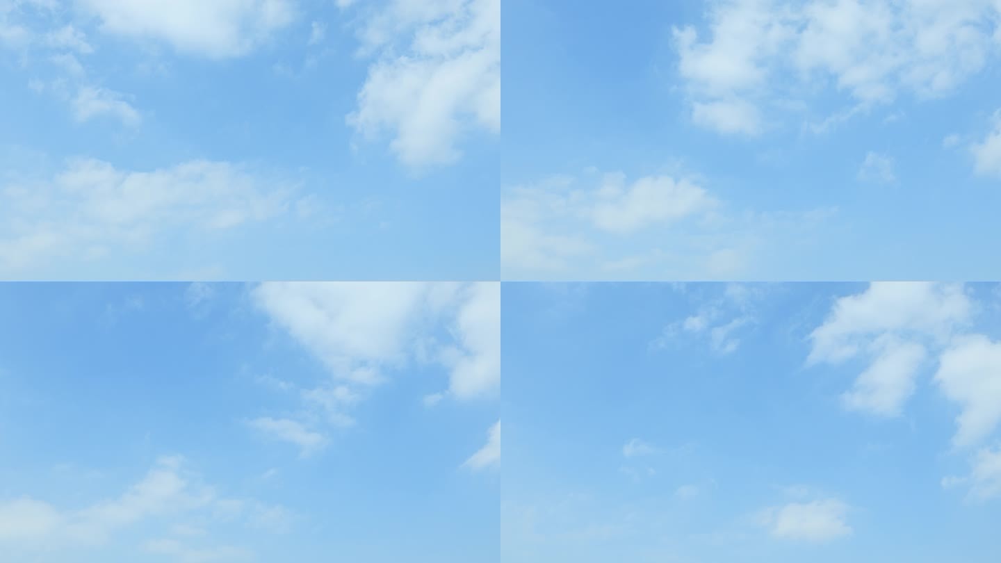 蓝天白云的延时视频，随着时间变化移动
