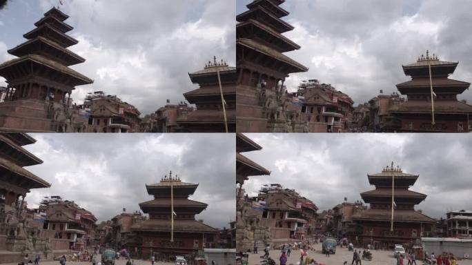 尼泊尔Bhaktapur Durbar广场Nyatapola寺潘R世界遗产加德满都谷地