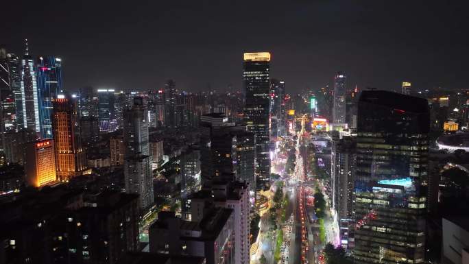 广州岗顶电脑城太古汇 天河商圈 航拍夜景