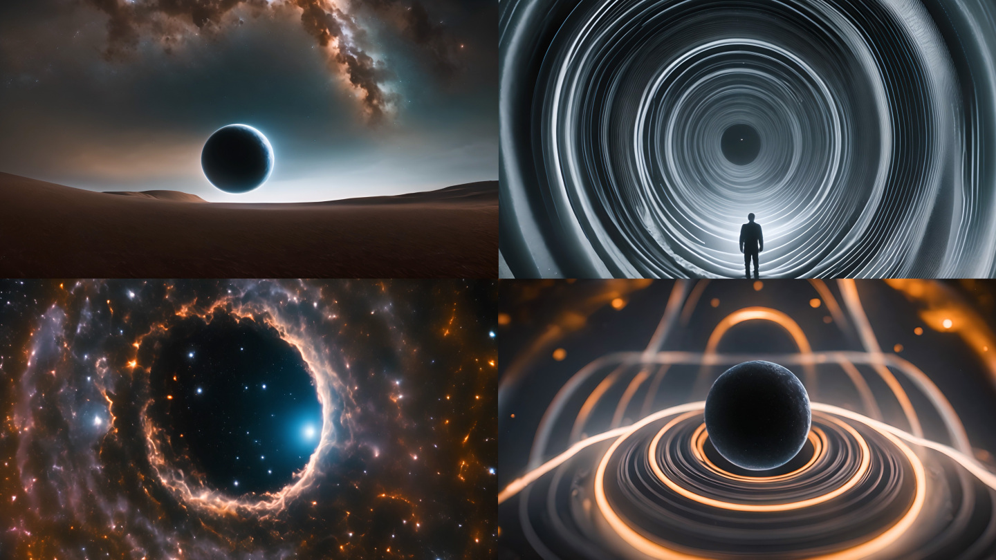 宇宙黑洞 探索星空 穿梭宇宙黑洞未来概念