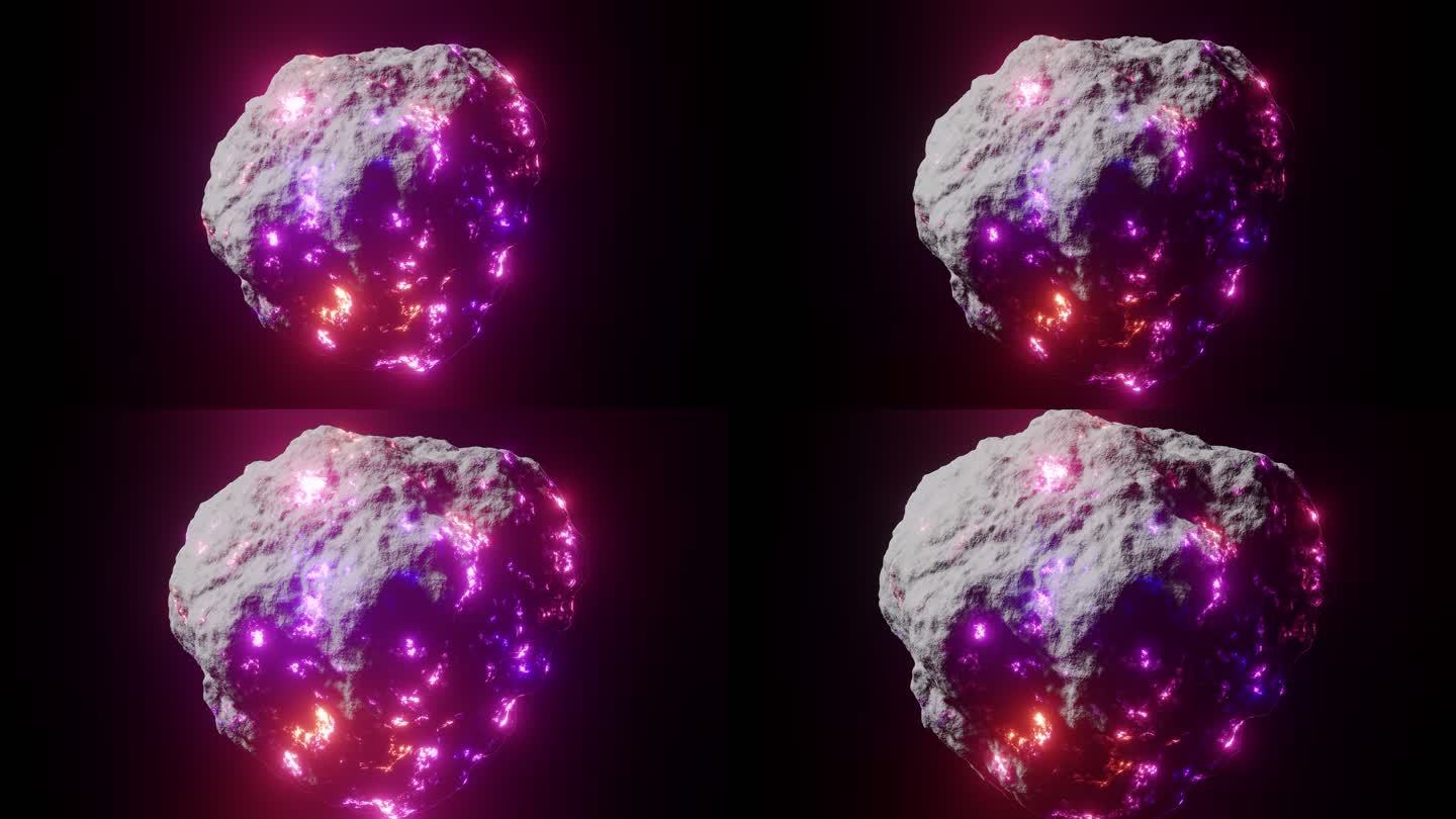 陨石炫光-透明通道3D渲染