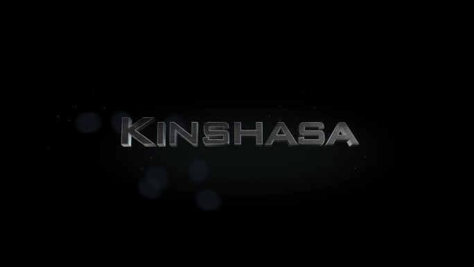 金沙萨3D标题字制作与金属动画文本透明黑色