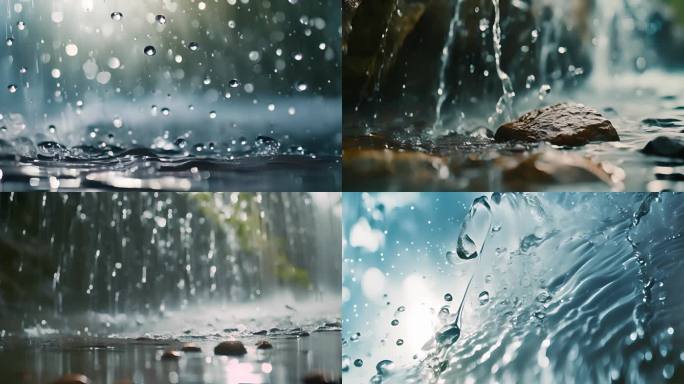 水滴升格慢动作水滴石穿泉水矿泉水水资源