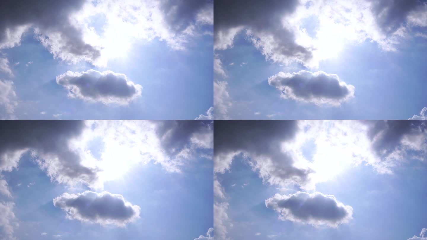 阳光云朵延时太阳光云层移动天气变化动态云