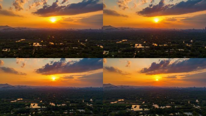 【4K】杭州西溪湿地日落延时