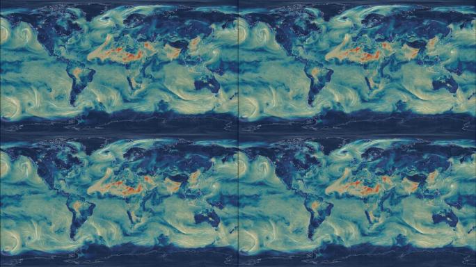 PM2.5对地球天气的影响:在地球上可视化PM2.5水平和大气环流模式