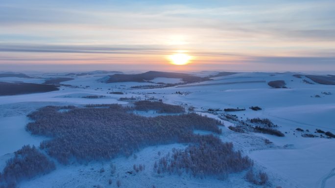 雪野夕阳