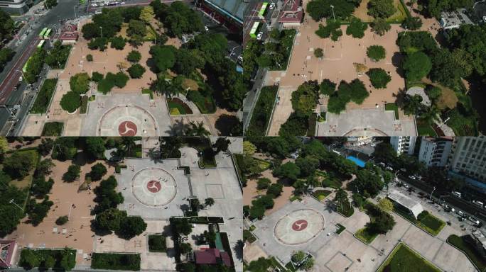 合集广西南宁朝阳广场航拍