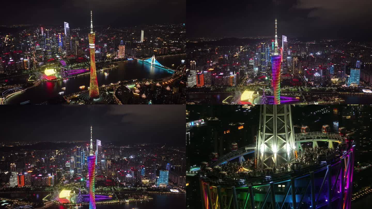 广州塔夜景 金融中心 珠江新城中轴地标