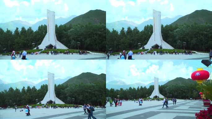 西藏和平解放纪念碑  4k素材