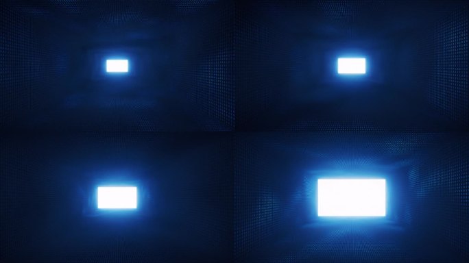 深蓝色数字网络隧道，3d渲染。