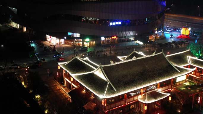 台州市椒江区葭沚老街夜景