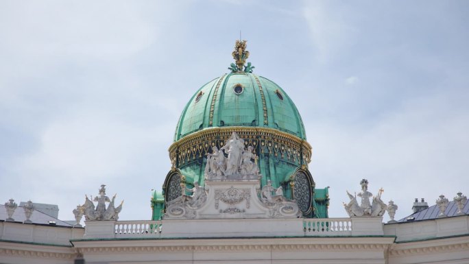 霍夫堡宫的圆顶(圣迈克尔翼)，维也纳，奥地利