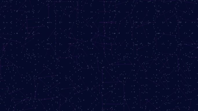 星空之夜，深蓝色背景上的星座无缝图案