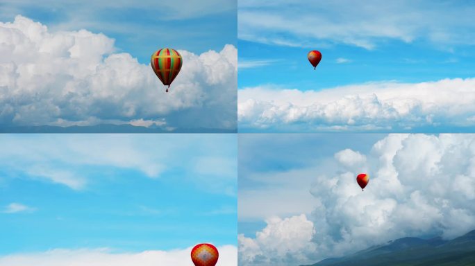 飞向天空的热气球