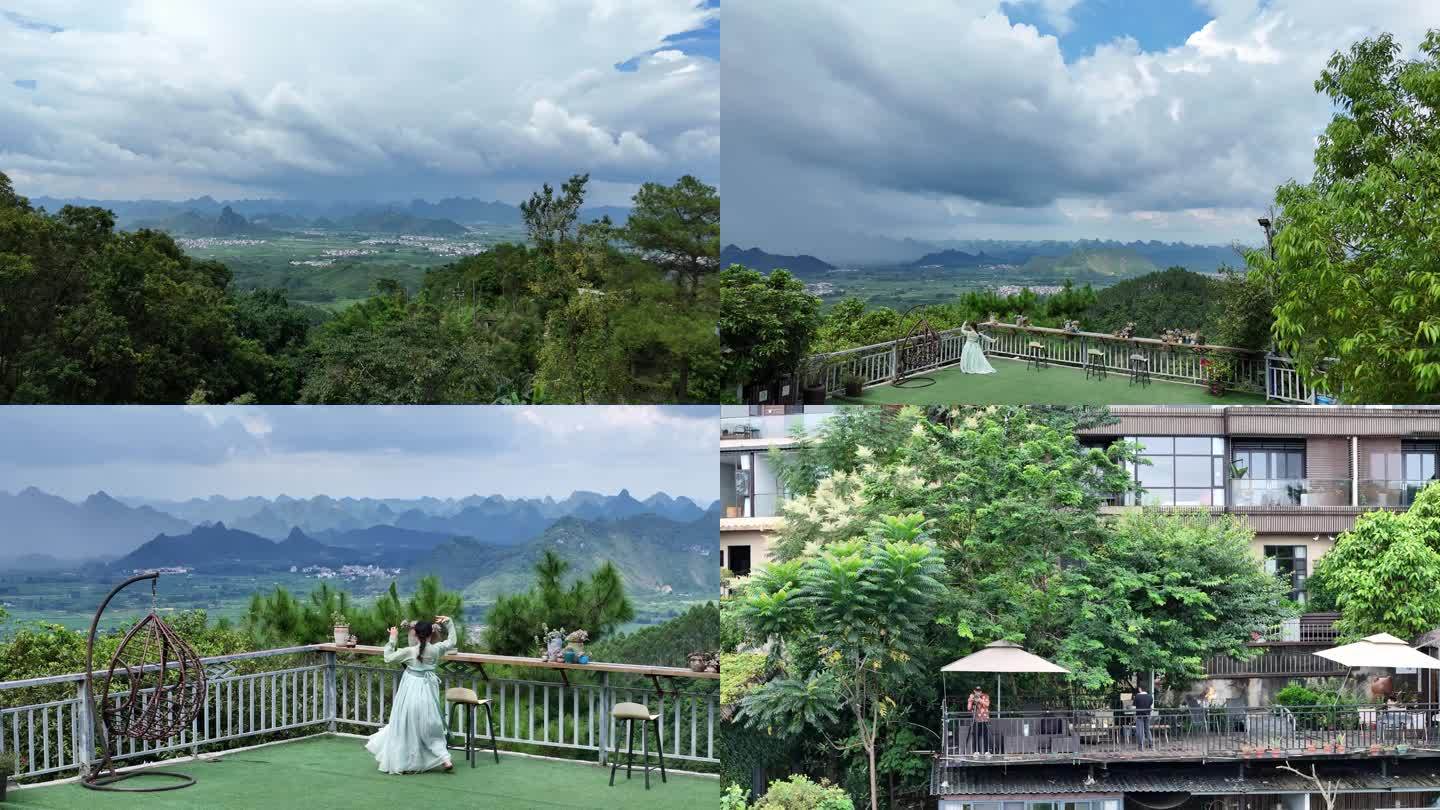 上林县风景，美人跳舞