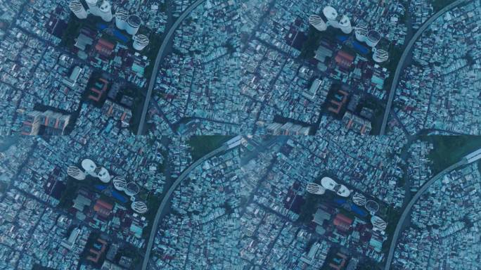 地标81多云日出-西贡胡志明市，越南-天空视图-股票视频