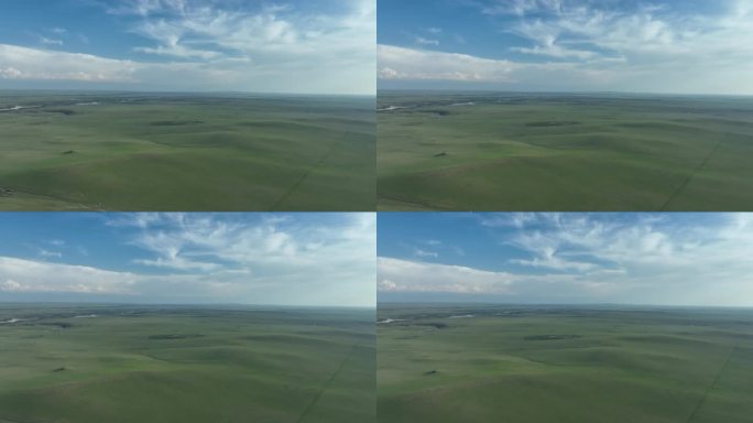 呼伦贝尔草原夏天风景草地天空云彩