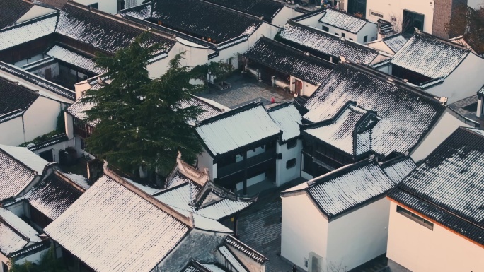 江南古镇雪景