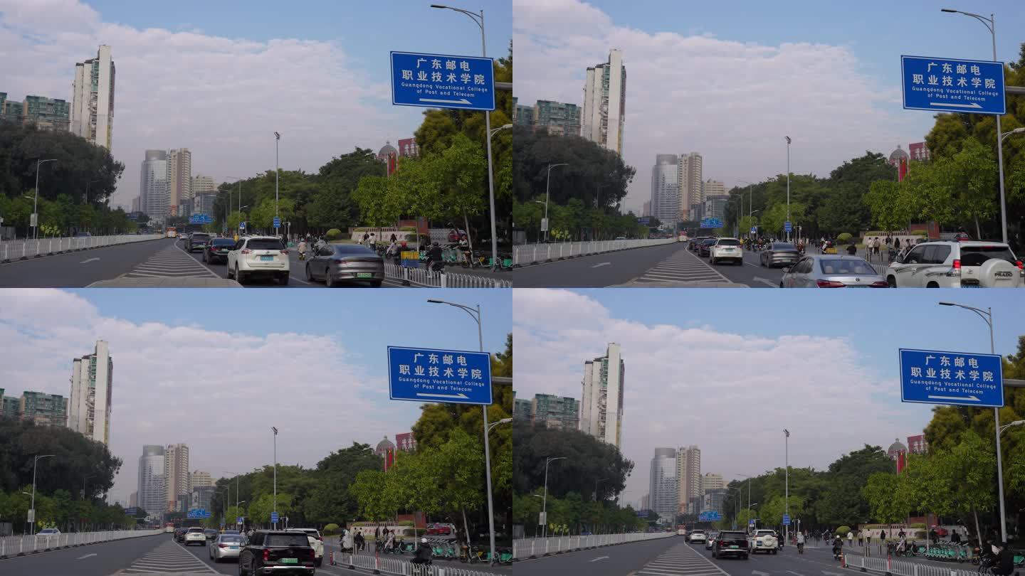 8K实拍，广州中山大道BRT公交道车流。