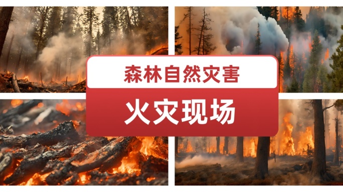 森林火灾大火自然灾害大火烧山