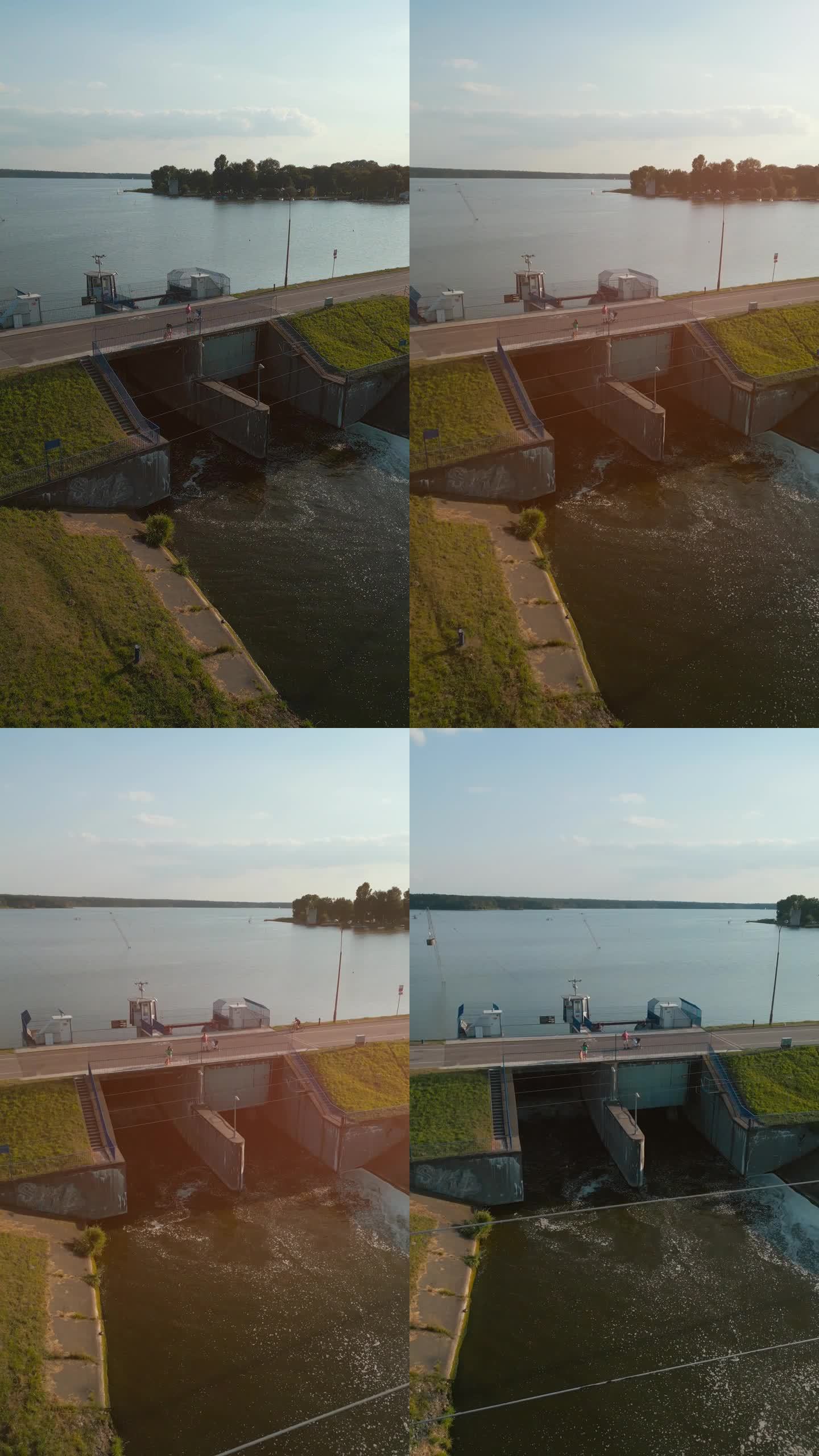 卢布林Bystrzyca河zalew Zemborzycki小水坝和水电站