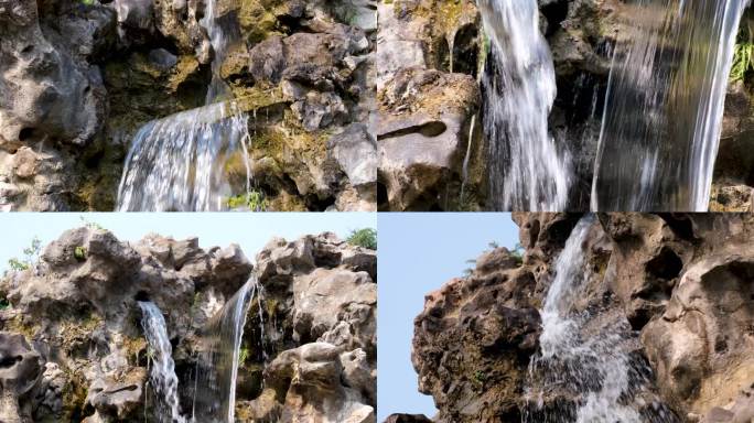 公园景观塑石假山流水景观设计风景风光怪石
