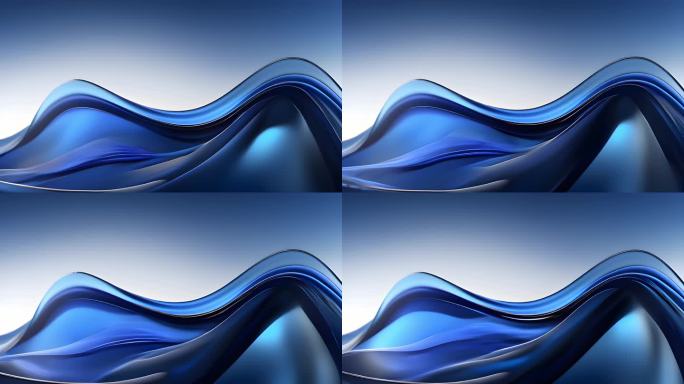 抽象艺术色彩图形图案蓝色渐变波动流动背景