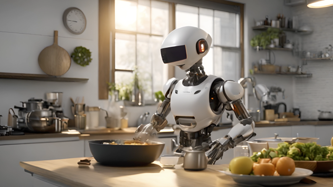 机器人在厨房做饭 家庭机器人
