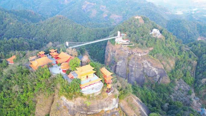 寺庙航拍   全南天龙山