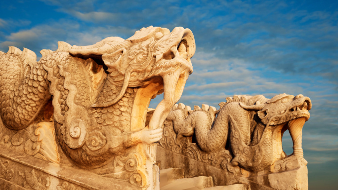 龙图腾龙建筑中国龙文化石龙雕像龙柱九龙壁