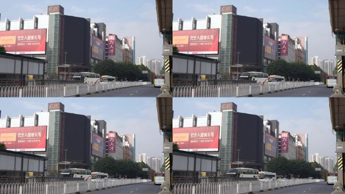 4K实拍广州天河路体育中心BRT公交车流