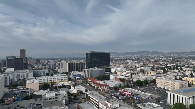 韩国城拍摄的洛杉矶市中心天际线