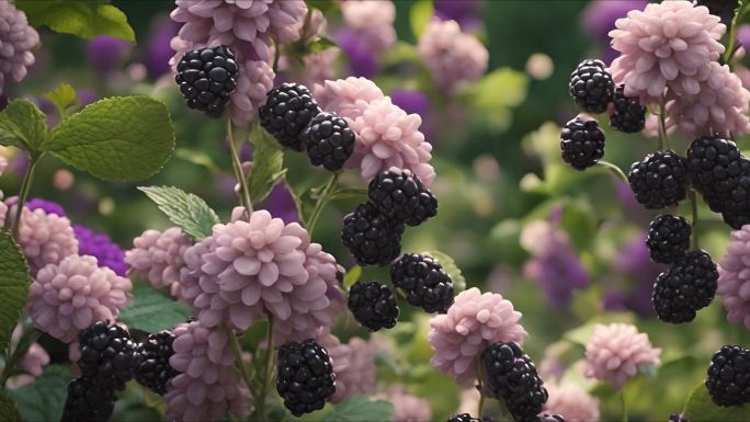 户外黑莓种植水果基地