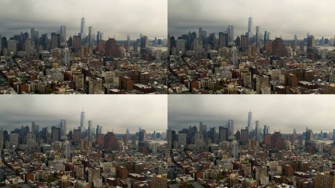 纽约曼哈顿市中心的航拍视频