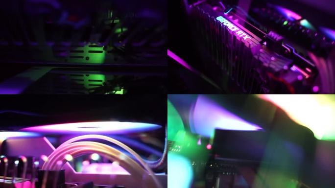 RGB光污染显卡电脑主机氛围感