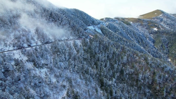 4K冬季山峰雪景