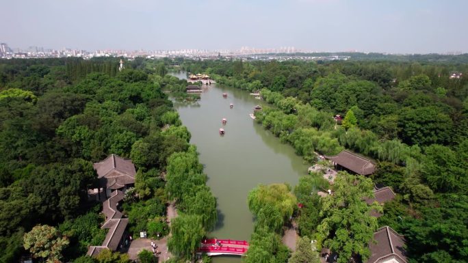 Aerial photography of Chinese style garden landsca