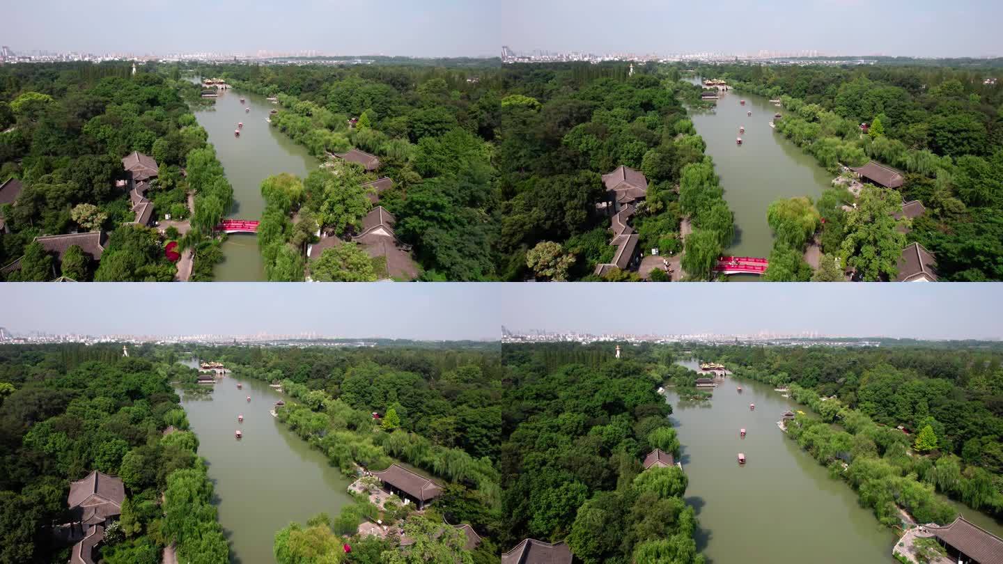 Aerial photography of Chinese style garden landsca