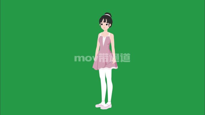女跳舞芭蕾粉色短裙卡通MG30种