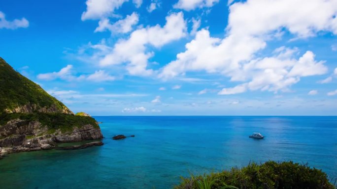 热带岛屿冲绳岛时间流逝