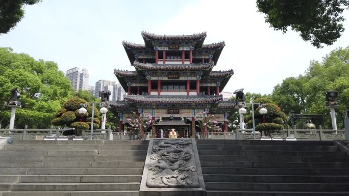 中国古代寺庙和建筑街景