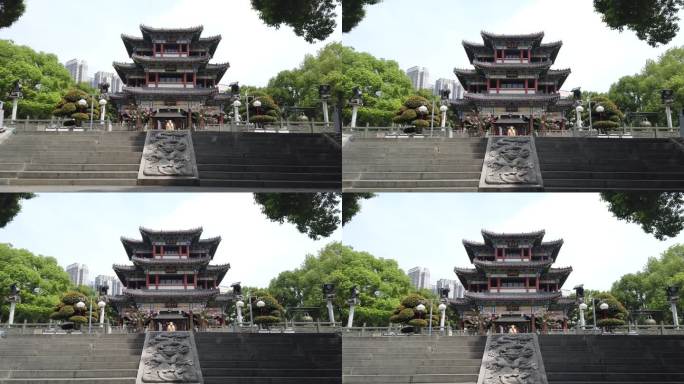 中国古代寺庙和建筑街景
