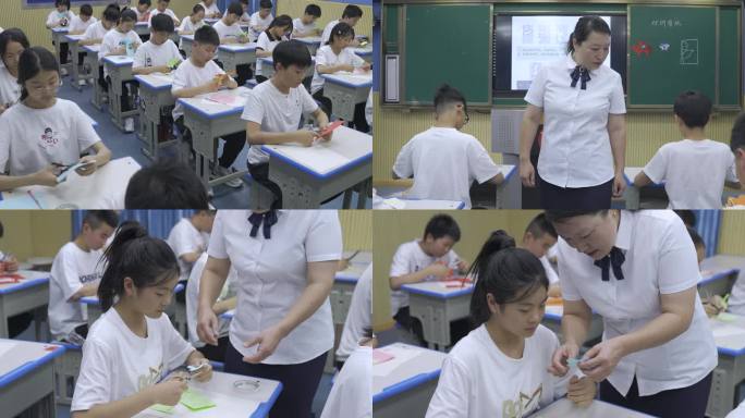 剪纸教学老师小学生2