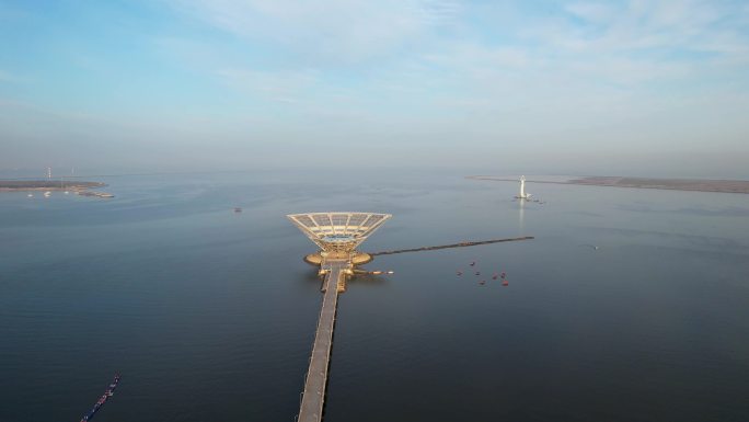 鲅鱼圈海景山海广场日出东海明珠观景台航拍