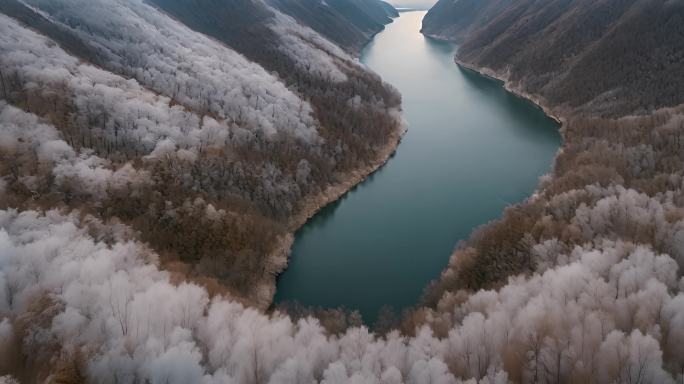 4k长江三峡祖国大好河山万里冬天长江